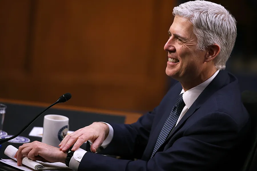 Judge Neil Gorsuch testifies during the third day of his Supreme Court confirmation hearing, March 22, 2017 in Washington, D.C. ?w=200&h=150