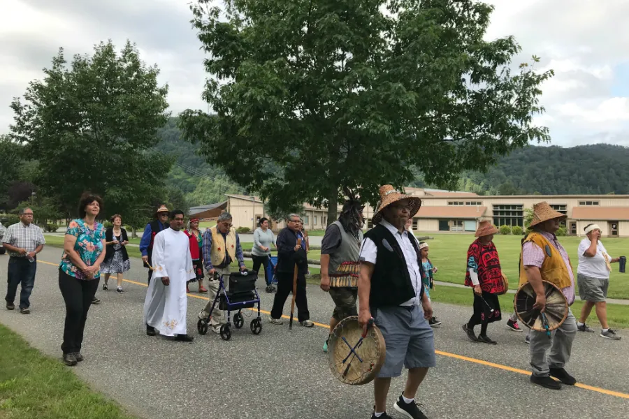 Catholics and First Nations people participate in a procession in Agassiz on St. Kateri Tekakwitha's feast day July 14.  Courtesy: B.C. Catholic?w=200&h=150