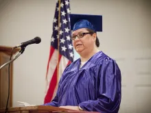 Kelly Gissendaner at the Lee Arrendale State Prison in Alto, GA at the 2011 graduation ceremony. 