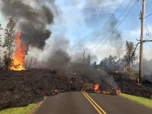 Kilauea volcano in Hawaii, May 5, 2018. Public Domain.