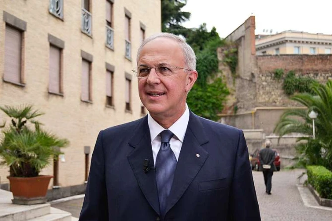 Knights of Columbus Supreme Knight Carl Anderson speaks with CNA in Rome June 26 2014 Credit Alan Holdren CNA