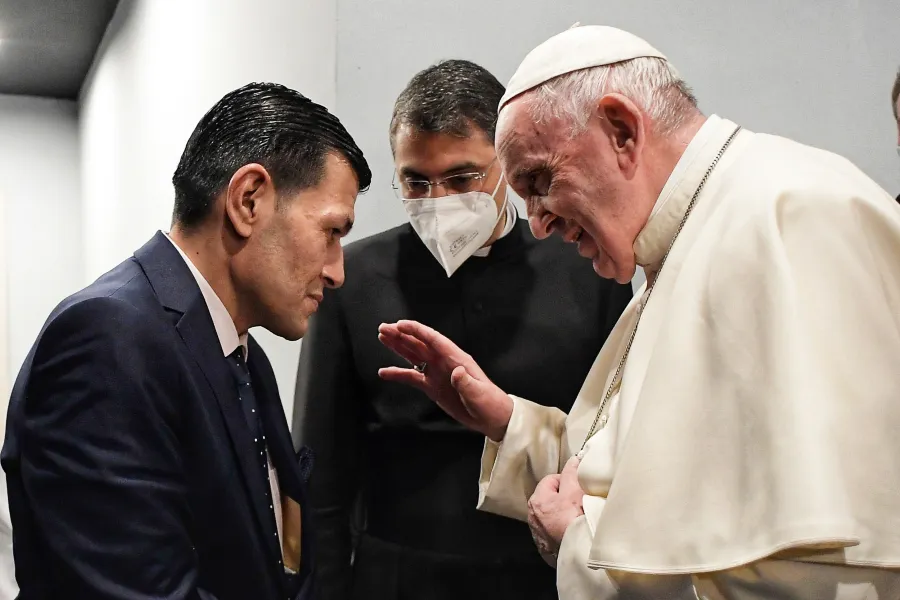 Pope Francis met with Abdullah Kurdi in Erbil, Iraq on March 7, 2021. Credit: Vatican Media.?w=200&h=150
