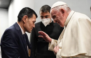 Pope Francis met with Abdullah Kurdi in Erbil, Iraq on March 7, 2021. Credit: Vatican Media.