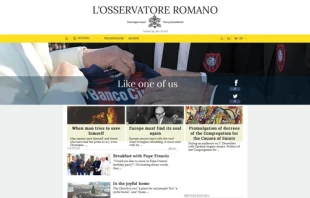 The website of L'Osservatore Romano was re-vamped in December, 2013.