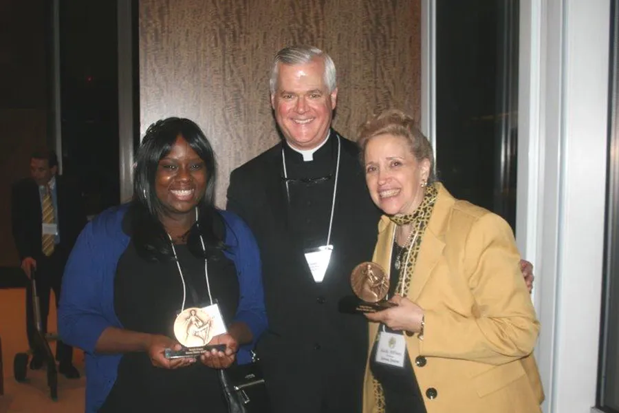(L-R) Darlisha Dozier, Fr. Gerald Murray and Kathy DiFiore at the Christopher's Award Ceremony in Manhattan. Photo courtesy of Kathy DiFiore.?w=200&h=150