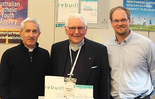 (L-R) Fr. Michael White, Bishop Peter Ingham and Tom Corcoran at the PROCLAIM conference. ?w=200&h=150