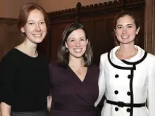(L-R) LFN's Kelsey Long, Campus Outreach Director, Cassandra Hough, Founder and Senior Advisor, and Caitlin Seery, Director. 