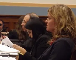 (L to R) Bishop William Lori, Asma Uddin and Jeanne Monahan testify before the House Judiciary Committee on Feb. 28, 2012.?w=200&h=150