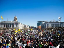 Large crowds took part in the 2015 Walk for Life West Coast in San Francisco, Jan. 24, 2015. 