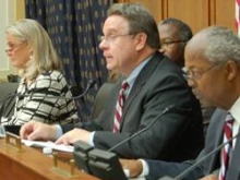 Left to right:  Rep. Ann Marie Buerkle, Chairman Chris Smith and Rep. Don Payne