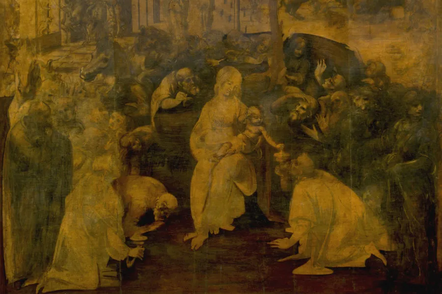 Adoration of the Magi by Leonardi da Vinci. Public domain. ?w=200&h=150