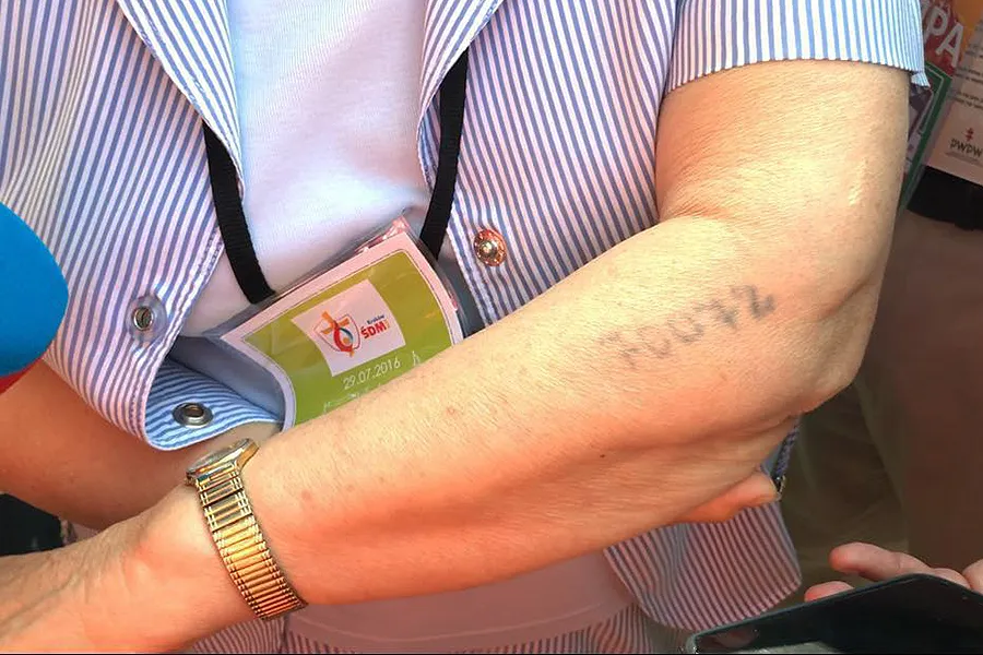 A number tattooed on the forearm of Lidia Maksimovic Bocarova, a survivor of the Auschwitz-Birkenau concentration camp. ?w=200&h=150