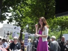 Lila Rose speaks June 8, 2012 at Stand Up for Religious Freedom rally in D.C.
