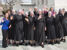 Little Sisters of the Poor outside SCOTUS after oral arguments for their case against the HHS Mandate. 