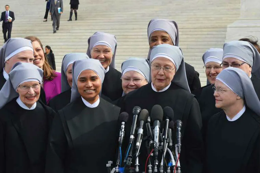 Little Sisters of the Poor outside the Supreme Court in 2016, for the Zubik v. Burwell case. ?w=200&h=150
