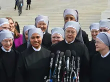Little Sisters of the Poor outside the Supreme Court in 2016, for the Zubik v. Burwell case. 