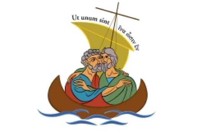 Logo for the 2014 pilgrimage of Pope Francis to the Holy Land Credit Latin Patriarchate of Jerusalem CNA 5 16 14