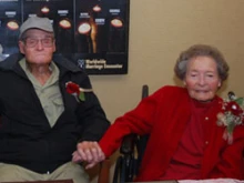 Marshall and Winnie Kuykendall, the winners of the Longest Married Couple Contest. 