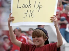 A shot from the LookUp316 ad that was prevented from airing nationally 