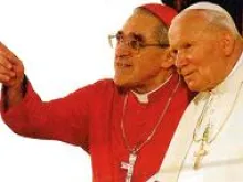 Cardinal Jean Marie Lustiger in one of his many meetings with John Paul II