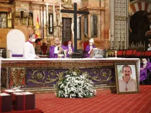 Bishop Demetrio Fernández of Córdoba says Mass to mark the close of the diocesan phase of the beatification cause of Pedro Manuel Salado in Córdoba, Spain, March 20, 2021. Credit: Diocese of Córdoba.