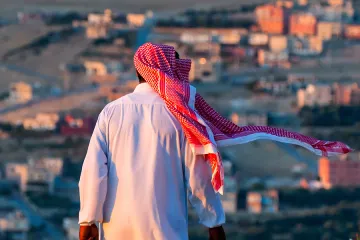 Man in traditional Arab dress Credit Boris Stroujko via wwwshutterstockcom CNA