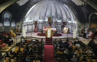 The Church of Mar Behnam and Mart Sarah in Qaraqosh, Iraq celebrates Christmas Mass Dec. 25, 2018 before the church's renovation.   AFP/Getty Images