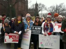 Young people participate in Washington, D.C.'s March for Life in Jan., 2012. 