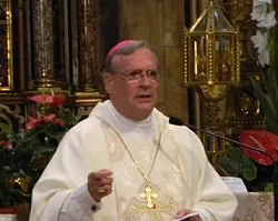 Archbishop Agostino Marchetto delivers his homily at St. Augustine Church in Rome?w=200&h=150