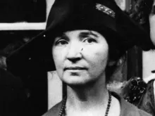 Margaret Sanger, founder of the birth control movement, at the Neo-Malthusian and Birth Control Conference in New York City. 