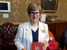 Maria Arvonio following a meeting at the White House May 6, 2020. Courtesy image.