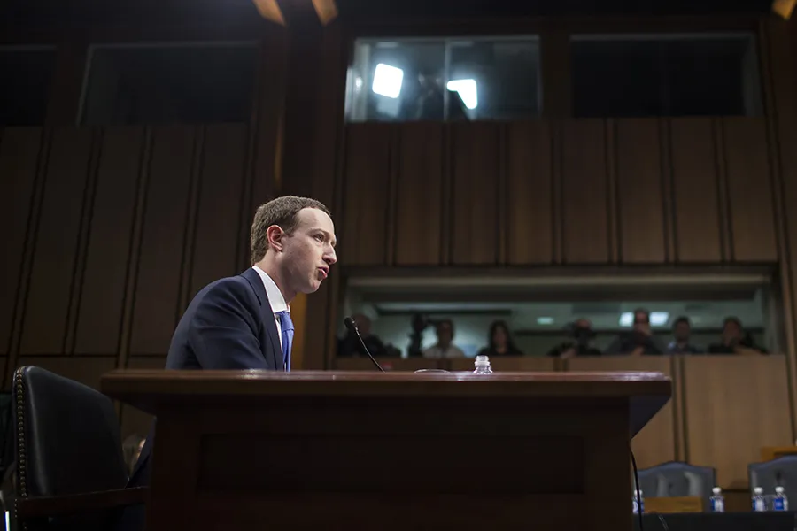 Facebook CEO Mark Zuckerberg testifies before a combined Senate Judiciary and Commerce committee hearing April 11, 2018. ?w=200&h=150