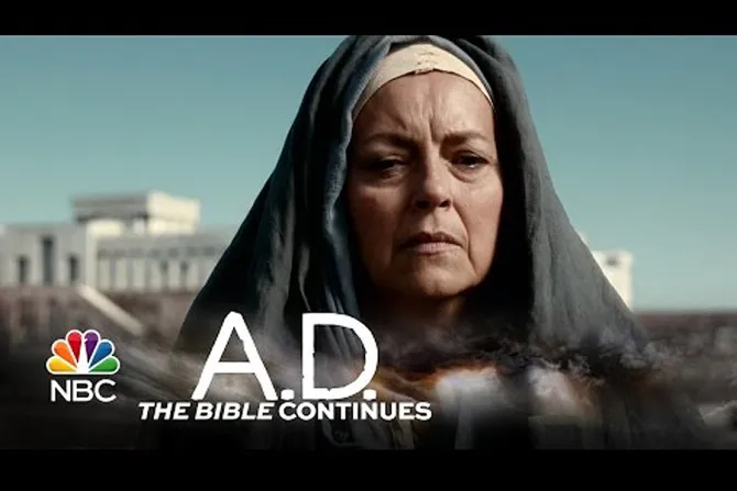 Mary the Mother of God featrued on the new NBC Series AD The Bible Continues Credit NBC httpwwwshareadtheseriescom CNA