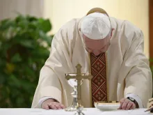 Pope Francis offers Mass in Casa Santa Marta on May 11, 2020. 