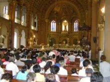 Mass at Assumption Cathedral in Bangkok 2013. 