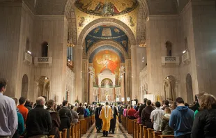 Mass for the feast of St. Thomas Aquinas at the Basilica of the National Shrine of the Immaculate Conception, Jan. 27, 2015.   Rachel Salamone/CUA.
