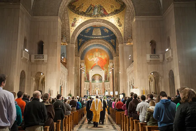 Mass for the Feast of St Thomas Aquinas at the Basilica of the National Shrine of the Immaculate Conception Jan 27 2015 Credit Rachael Salamone CUA CNA 1 28 15