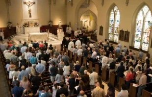 A Mass said at St. Mary's in Alexandria, Va., June 18, 2017. The church was named a minor basilica Jan. 14, 2018. Photo courtesy of the Basilica of Saint Mary.