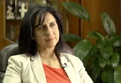 Mayor of Bethlehem Vera Baboun speaks with CNA in her office on May 24, 2014 ?w=200&h=150