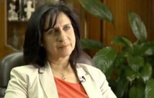 Mayor of Bethlehem Vera Baboun speaks with CNA in her office on May 24, 2014   Paul Fifield/CNA