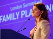  Melinda Gates speaking at the opening of the London Summit on Family Planning. 