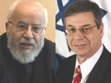 Archbishop Cyrille Bustros and Deputy Foreign Ministers Danny Ayalon