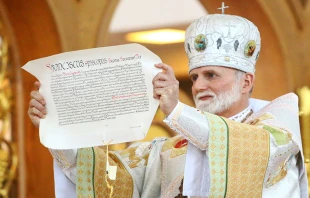 Archbishop Borys Gudziak during the Divine Liturgy of his enthronement as Ukrainian Archbishop of Philadelphia. Photo courtesy of the Archeparchy of Philadelphia. null