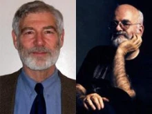 Authors Michael D. O'Brien and Terry Pratchett