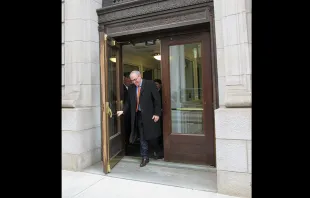 Michael Warsaw, Chairman of the Board and CEO of EWTN, leaves the 11 Circuit Court of Appeals building in Atlanta, Feb. 4, 2015.   Matt Hadro/CNA.