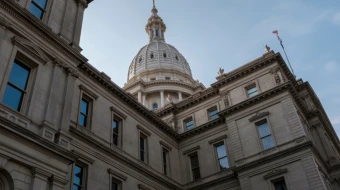 The Michigan capitol building in Lansing.