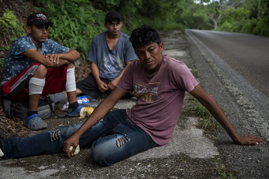 Migrants from Honduras on their way to the United States July 10, 2019. ?w=200&h=150
