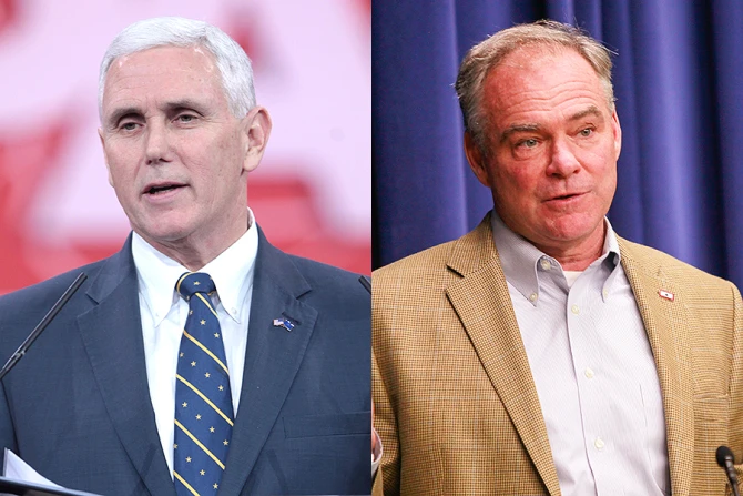 Mike Pense Credit Gage Skidmore via Flickr CC BY SA 20 Tim Kaine US Department of Education via Wikipedia CNA