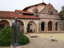 A statue of Bl. Junipero Serra outside Mission San Antonio de Padua in Monterey County, Calif. 