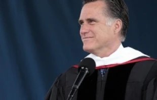 Mitt Romney delivers the commencement address at Liberty University.   Jared Soares/Getty Images/Getty Images News